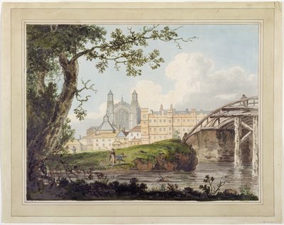 Eton College from Datchet Road, c.1790 by Thomas Girtin